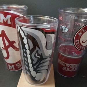 Tervis University of Alabama Tumblers -rolltide 2 24oz Rare Tumblers 1 16oz